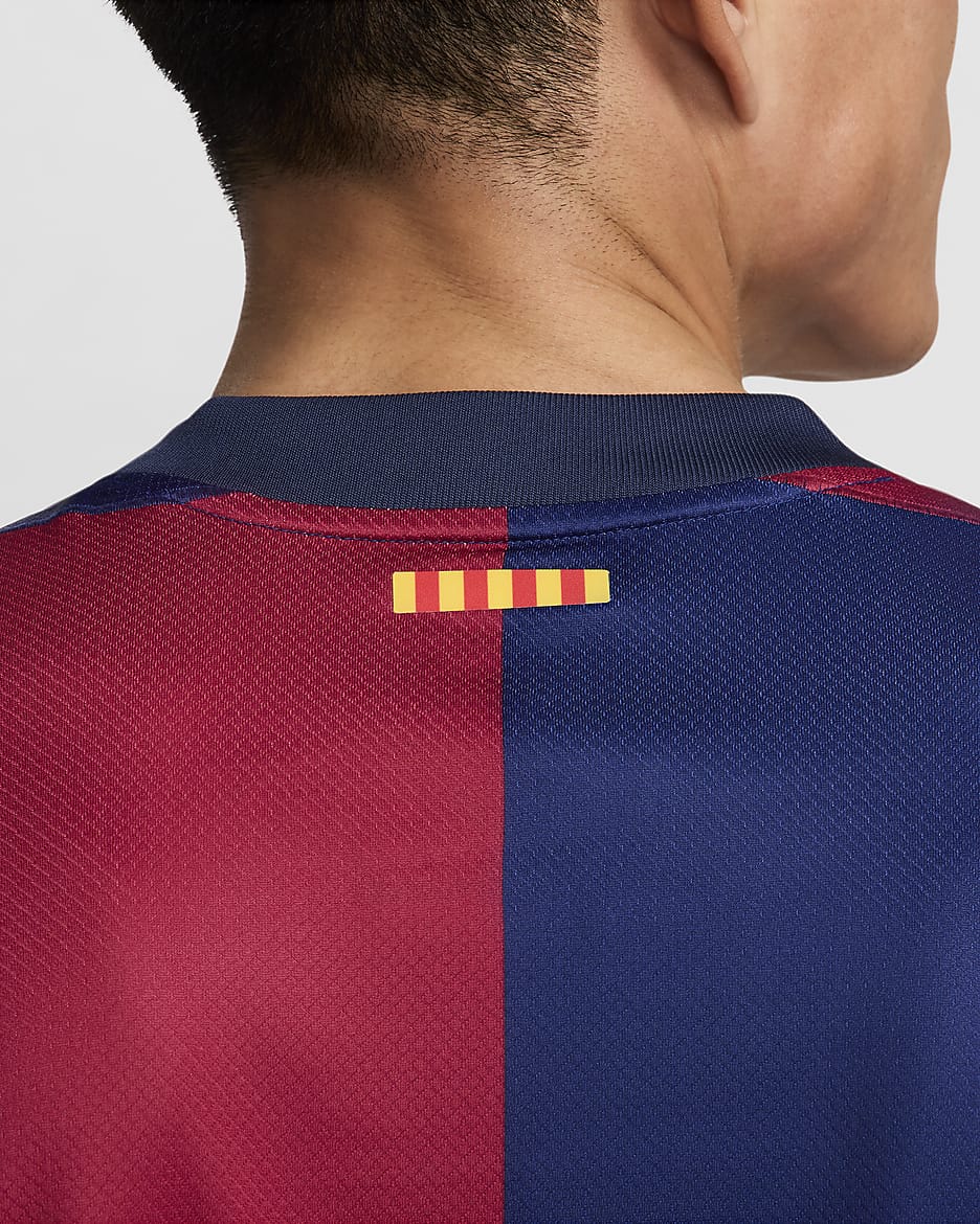 FC Barcelona 2024 25 Stadium Home Men s Nike Dri FIT Soccer Replica Long Sleeve Jersey. Nike